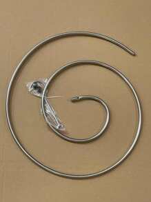 1pc Stainless Steel Spiral Clothes Drying Rack, Minimalist Round Space-Saving Bedsheet Hanger