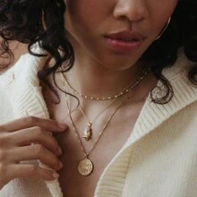 Colar Gargantilha Pingente de Deusa Grega em 6 Estilos para Mulheres e Homens, Banhado a Ouro Vintage, Colar de Hecate Atena, Jóias de Aço Inoxidável, Presentes para Casais