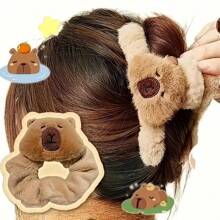 Diadema linda con clip para el cabello de capibara, puede proteger tu cabello de la humedad cuando te laves la cara. [Ocasiones adecuadas] Gran idea para juegos de roles. Tan lindo y hermoso - perfecto para el lavado de cara diario, fiestas divertidas, citas, Acción de Gracias, Navidad, fiestas de cumpleaños, accesorios de fotografía, disfraces, eventos, fiestas, fotografía, fiestas de disfraces, etc. Decoración de baño en el hogar, decoración de otoño, vuelta al colegio