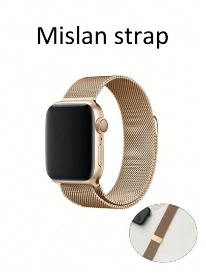 New Milanese Stainless Steel Ring-Shaped Magnetic Watch Strap Metal Magnetic Watch Strap Ultra1/2 Is Unisex And Suitable For 45/49/38/40/41/42/44mm. It Is Compatible With Watch Series 1/2/3/4/5/6/7/8/Se. It Is Breathable, Lightweight, Non-Stuffy, Non-Irritating, And Non-Falling Off. The Entire Watch Series Can Be Used With S9 And S10 Sports And Home Waterproof Watch Straps