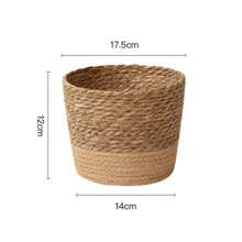 Natural Seagrass Woven Planter Basket, With Waterproof Layer Inside, Rattan Woven Plant Green Pot, Home Decor Flower Pot, Storage Basket Gifts Birthday Graduation