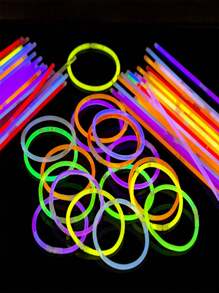100pcs Glow Sticks With Connectors, Suitable For Concerts, Parties, Luminous Toys - Multicolor - View 2
