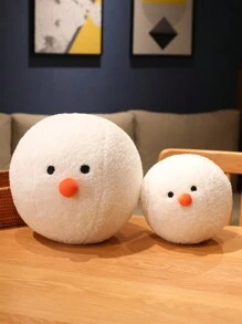 卡通毛绒雪球毛绒玩具，可爱雪球舒适柔软白色毛绒雪球，新年雪装饰，冬季家庭游戏球和儿童礼物房间装饰 - 白色 - 查看 4