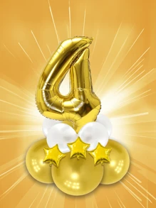 12pcs/Set 32-Inch (Approx. 80cm) Multicolor Number Balloons, 0-9 Large Metallic Foil Number Balloons Made Of Polyester Film, Suitable For Birthday Party Decorations, Wedding Anniversary Celebrations, Baby Showers, And All Festive Occasions - Multicolor - View 50