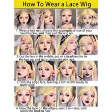 13X4,5X1,5 Glueless Lace Front Perücke, vorgezeichnete synthetische Körperwellen-Perücke zum Aufsetzen und Losgehen, Lace Front Perücke für Frauen