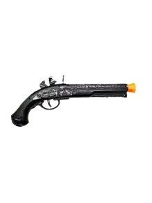 Pistola de Pirata do Caribe de Plástico, Brinquedo de Cosplay de Pirata, Acessório e Brinquedo de Arma para Fantasia de Personagem de Halloween, Acessório para Peça de Teatro, Festa e Festival, Adequado Tanto para Homens Quanto para