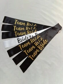 1/7pcs Satin Sash Set - Sophisticated & Fun Party Favors For Bachelorette Party, Bridal Shower & Wedding Party