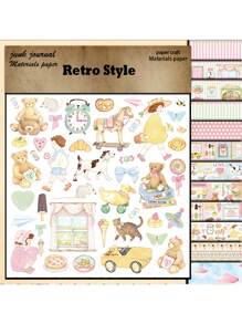 12 piezas de papel con patrón de flores y plantas vintage para scrapbooking, papelería creativa para Año Nuevo, San Valentín, Pascua, estilo retro, suministros de oficina, aprendizaje estudiantil, decoraciones de fiesta, tarjetas de felicitación, cajas de regalo DIY, caja de explosión, útiles escolares, regreso a clases