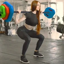 Adjustable Barbell Weight Set, 40lb /20kg Adjustable Free Weights For Home And Gym Workout - Blue Orange and Green - View 6