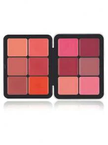 12-Color Creamy Blush Palette Pink To Natural Tone Blusher Rich Color High Pigment Moisturizing Non-Drying Easy To Wear Facial Rouge Professional Contouring Makeup Cosmetics