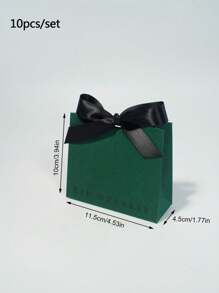 5/10 sztuk, Eid Al Adha Mubarak Wyrafinowane Mini Pudełka Prezentowe W Klasycznej Czerni, Głębokiej Zieleni I Czystej Bieli Z Eleganckimi Satynowymi Wstążkami, Czysta Biel Z Pięknymi Złotymi Gwiazdami I Półksiężycami Rozmiar: 11,5 X 10 X 4,5 cm Małe Pudełko Do Pakowania Prezentów Premium, Elegancki Złoty Wzór Foliowy - Idealny Rozmiar Na Prezenty Cukierki, Czekoladki I Małe Dowody Wdzięczności