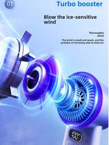 haoss Rechargeable 4000mAh Handheld Portable Electric High Speed Outdoor Round Handheld Fan, 100 Wind Speed Levels, Instant Cooling
