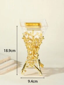 Transparent Geometric Luxury Alloy Incense Burner, Suitable For Gifts Birthday Graduation