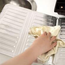 Stove Three-Sided Splash Guard Foldable Frying Oil Splash Guard Oil Splash Insulation Board Cooking Non-Stick Stove Splash Guard 33 X 12.8 Inches - Silver - View 7
