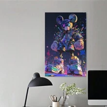 Lienzo con estilo de graffiti de moda KAW, decoración de pared de arte callejero personalizado de hip hop, adecuado para dormitorio, cocina, comedor, sala de estar, oficina y otras decoraciones de pared del hogar
