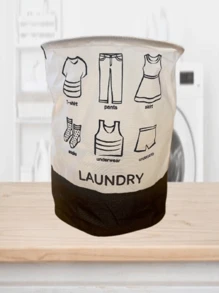 Large Collapsible Cotton Laundry Basket Convenient Foldable Durable Clothes Storage Basket Two Sizes - Multicolor - View 6