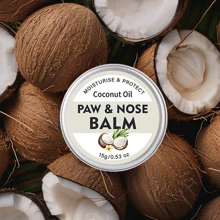 ORIMINOPET Bálsamo natural para las patas y el hocico de perros con aceite de coco - Protege las patas del asfalto caliente, para patas y hocicos secos, humectante para patas agrietadas, con fragancia natural de coco para gatos y perros, 0.53 Oz (15g)