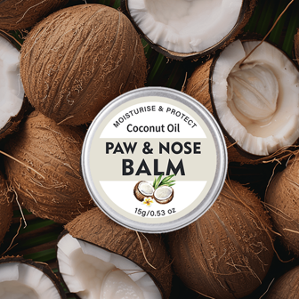 ORIMINOPET Natural Dog Paw And Nose Balm With Coconut Oil - Protects Paws From Hot Pavement, For Dry Paws & Nose, With Natural Coconut Fragrance For Cats & Dogs, Travel Size,0.53 Oz(15g)