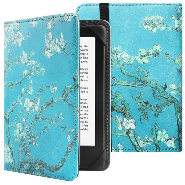 Universal Case For 6-Inch Kindle Paperwhite 6 Inch/Kindle 2022/Kindle 2019/ Kobo Clara BW/Kobo Clara 2E/Kobo Clara Color /PocketBook Basic 4/Touch Lux 5 Leather Stand Cover Compatible 6'' PocketBook/Tolino/ E-Book Reader