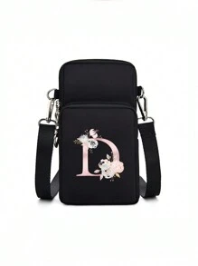 1 Bolso de hombro personalizado para novia, con 26 letras del alfabeto en inglés, tu nombre tu bolso, bolso personalizado para despedida de soltera, bolso de hombro personalizado para bodas, bolso de hombro personalizado, regalo de aniversario, regalo del Día de San Valentín, regalo de cumpleaños, regalo de boda, regalo del Día de la Madre, regalo para la mejor amiga, regalo para mamá/ella/novia/esposa/amigas - Negro - Ver 31