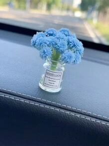 1pc Mini Glass Vase, Pink Romantic Home Decor, Suitable For Car, Bedroom, Study Room Decoration, Best Gift For Birthday, Valentine's Day, Thanksgiving, Mother's Day (Note: No Electricity, No Perfume)