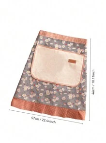 1 pieza Delantal de cintura de estilo rústico de lienzo transpirable, fresco y lindo, duradero y resistente al aceite para cocinar, uso en la cocina, uso doméstico - Delantal de cocina y comedor de media longitud