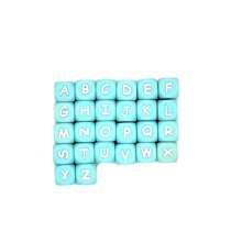 26 piezas de cuentas de silicona de 12 mm con letras del alfabeto mezcladas, suministros para hacer manualmente llaveros, cadenas de bolso, cadenas de teléfono, pulseras, collares y joyería