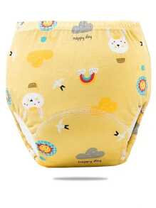 3 pièces Couche-culotte d'entraînement pour bébé et protection de couche lavable, sous-vêtement d'entraînement respirant 6 couches, couches en gaze respirantes pour toutes les saisons, couche-culotte d'entraînement pour enfants, couche-culotte lavable pour bébés, sous-vêtement d'entraînement lavable pour filles et garçons en formation à la propreté