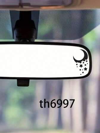 4 件装星星月亮镜面贴纸，适用于汽车后视镜装饰礼物生日毕业