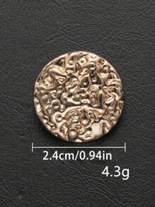 Set de 6/12 botones metálicos redondos con textura de piedra convexa, botones decorativos versátiles para abrigos, suéteres, chaquetas informales, zapatos, sombreros, manualidades DIY