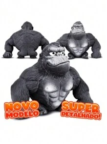 Gorilla 15cm Large Antistress Squishy Monkey Stretches Arm - Black - View 2