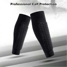 1PC Leg Guard Calf Compression Sleeve Honeycomb Pads Breathable UK - Black - View 9