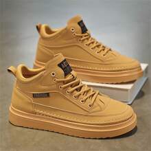 lässige mittelhohes Arbeits-Boots, und vielseitiges Design, Lederobermaterial wasserresistent mit Schnürung, weicher und angenehmer Futter, rutschfeste Sohle, bequem, Outdoor Lässig Sport mittelhoch Boots