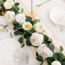 1 件迷人复古人造花环 - 栩栩如生的假花藤蔓，适用于浪漫婚礼拱门、优雅门口装饰和家居装饰，适合各种场合家居装饰、情人节、礼物 - 彩色 - 查看 5