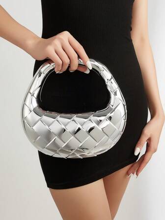 婚礼派对亚克力磁扣手提包，链条斜挎包，适合女士日常通勤或约会，适合派对、婚礼、舞会、晚宴/宴会，可搭配婚纱、礼服、舞会礼服、生日礼服