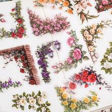30pcs/Pack Floral Corner Stickers, Suitable For Decorating Frames, Scrapbooks, Photo Albums & Diary Borders, Self-Adhesive,School Supplies,Back To School - Multicolor - View 7