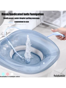 1件可折叠多色可选家用加厚坐浴盆孕妇产后盆老人私处洗脸盆痔疮药浴盆蹲式免洗护理盆适合女性老人日常清洗送老婆家人的完美礼物