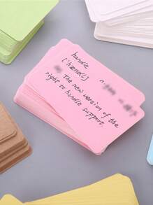 1 Set Of 100pcs Creative Boxed DIY Flashcards, Blank Small Cards, Postcards, Bookmarks, Message Sticky Notes, Carry Small Cards With You,School Supplies,Back To School - Multicolor - View 5