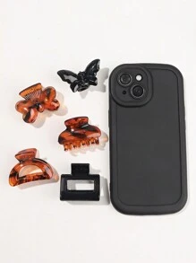 10pcs Set Ombre Amber Gradient Square Bow, Daisy, Plumeria, Half-Round Hair Clips, Elegant Minimalist Small Side Bangs, Ponytail Accessories,Hair Claw,Claw Clips,Hair Jaw Clip,Hair Clutch Fall Winter Hair Accessories For Women For Vacation Outfits Woman Flower Hair Clip Summer - Multicolor - View 9