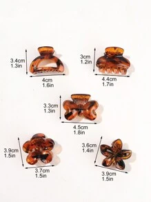 10pcs Set Ombre Amber Gradient Square Bow, Daisy, Plumeria, Half-Round Hair Clips, Elegant Minimalist Small Side Bangs, Ponytail Accessories,Hair Claw,Claw Clips,Hair Jaw Clip,Hair Clutch Fall Winter Hair Accessories For Women For Vacation Outfits Woman Flower Hair Clip Summer - Multicolor - View 5