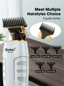 HIENA 1 pieza Cortadora de cabello eléctrica para hombres con cabezal de corte de 0 mm, compacta y conveniente, recargable por USB, cortadora eléctrica con empuje de moda, conveniente y rápida para uso diario