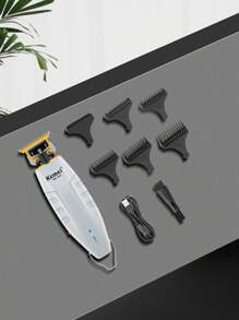 HIENA 1 pieza Cortadora de cabello eléctrica para hombres con cabezal de corte de 0 mm, compacta y conveniente, recargable por USB, cortadora eléctrica con empuje de moda, conveniente y rápida para uso diario