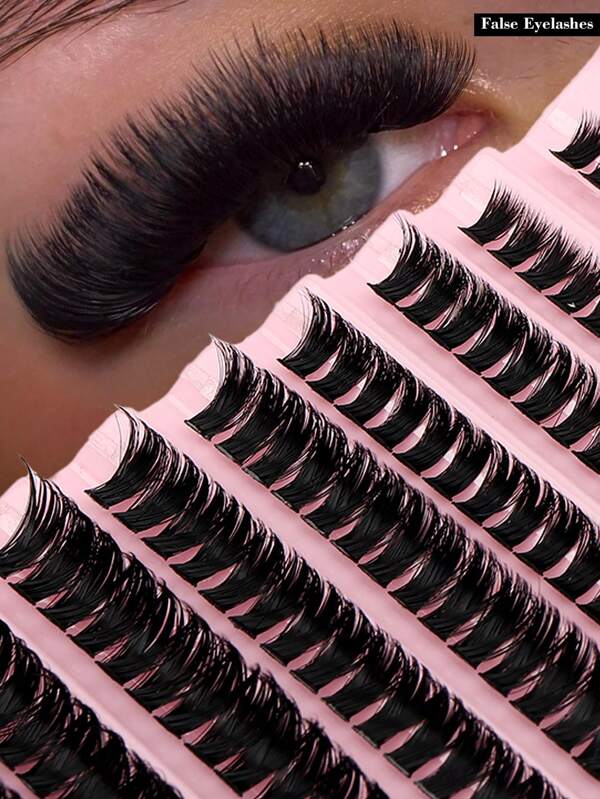 Elara200 Pieces/10 Rows, 0.05mm Thickness 3D Russian Volume D Curl Mixed Length (8-16mm) Individual Cluster False Eyelash Extensions - Natural, Anime, Extra Thick Styles For Makeup - Beginner Friendly & Reusable Lashes Lash Clusters, Eyelash Clusters, Individual Eyelashes, Lashes, Fake Lashes