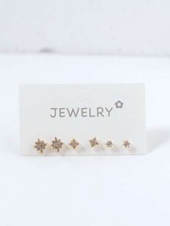 อเนกประสงค์ ดาว และ ดาวหกแฉก รูปร่าง ต่างหู สตั๊ด เซ็ต , เรียบง่าย และ ละเอียดอ่อน อุปกรณ์เสริม