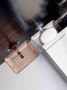 亚克力排水皂碟，壁挂式粘贴皂架，浴室塑料皂盒，水晶模型排水皂盒，壁挂式皂盒，防涝皂架，皂盘，皂架，皂盒皂盒家居浴室装饰秋季装饰返校 - 彩色 - 查看 6