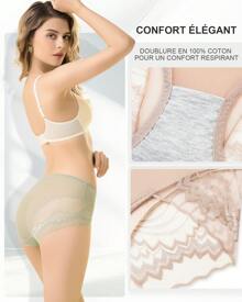 Chouchounel Chouchounel Lot de 4 culottes en dentelle pour femme Multicolore