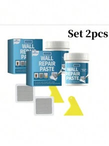 Wall Repair Patch Paste, 100g Per Piece Including A Scraper. Two Styles Are Randomly Dispatched To Fix Cracks, Moisture, And Mildew On Wall Surface