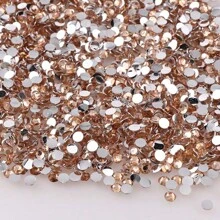 1000pcs Flat Back Resin Rhinestones, Resin Crystals, Round Flat Bottom Resin Gems, For Accessories, Shoes, Clothes, Cosmetics, Bags, Handmade DIY Art Decorations