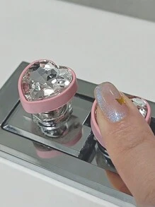 1pc Cute Floral Design Toilet Flush Button, Toilet Tank Press Button, Floral Toilet Flush Valve, Toilet Lid Assist Handle, Creative Toilet Accessories, Suitable For Nail Salons And Regular Bathrooms. Self-Installation Required. (Sold In 1pc, Multiple Styles Available) Bathroom Accessories Bathroom Tools - Multicolor - View 2