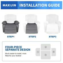 Oversized Recliner Chair Covers Velvet Plush 4 Piece Stretch Recliners Covers For Large Recliner Slipcovers Soft Washable Reclining Protector With Side Pocket - trắng - Xem 7